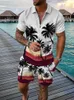 Herren Trainingsanzüge Sommer Hawaii 3D-Druck Poloshirts Shorts Sets Herrenmode Übergroße Kurzarmhemd Hosen Set Anzüge Mann Trainingsanzug Kleidung 231208