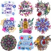 Wees positief opstrijkbare patches Boho stijl brief bloem patch naai applique voor kleding jurk hoed Jean DIY accessoires