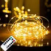 Télécommande fée lumières fil de cuivre minuterie LED chaîne lumières guirlande décoration de Noël lumières USB alimenté par batterie 5 10 20 M Y254R