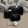 Femmes Snowflake Pu Makeup Case 3pcs Set Vanity Cosmetic Case Fashion Makeup Organizer Organizer Sac Toitrage Pouche de pochette Boutique271W