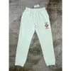 Casablanca solto casual esporte jogger masculino e feminino com cordão carta impressa calças casablanc algodão moletom