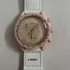 Omg toppkvalitet moonswatch lyx klassisk designer klocka för män och kvinnor co märke titta på planet serie sant sex nål true tre ögon original mark quartz watch