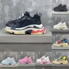Toppdesigner Triple S Platform Sneakers Men Women Trainers Luxury Black White Beige Teal Blue Bred Red Pink Tennis Clear Sole Casual Shoes Tennis Sport Shoes