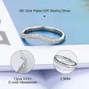 Anéis de casamento M-JAJA meio anel curvado banda de casamento 925 prata esterlina 0.39ct laboratório anéis de diamante para mulheres d cor jóias 231208