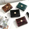 Wallet Real Leather Card Clip Horse Hair Lady Bag Lovely Organ Bit Leopard Print Mini Set Zero Ins 052261l