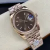 Luxury Męski zegarek 41 mm Designerski automatyczny zegarek mechaniczny 36 mm złotą tarczę kalendarz ze stali nierdzewnej Wodoodporny szafir Sapphire Montre de Luxe zegarek para