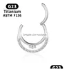 Näsringar studs septum piercing g23 örhängen titanium kvinnor zirkon näsring industriell boll charmig klickare y tragus brosk bo dhhqy