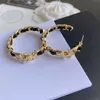 Gold Plated Luxury Brand Designers Letters Stud Clip Channel EarDrop Round Geometric Famous Women Crystal Rhinestone Metal Earring Wedding Party Jewelry SX5