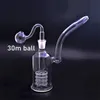 1 PCS Stereo Matris Perc Cam Bongs Harsetler Dab Yağ Donanları Sigara Meydan Okuma Diski Recycler Sigara Cam Bong Su Boruları Erkek Cam Yağ Burun Boruları