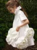 Robes de noël pour filles, vêtements de luxe, à fleurs blanches et roses, pour anniversaire, vacances, mariage, Costume de fête pour enfants, vêtements pour bébés