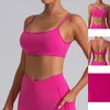 Yoga Outfit SHINEBENE Gym Workout Fitness Running Crop Tops Square Collar Sportswear Sports Bra For Women