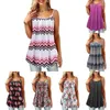 Dames Tanks Dames Bohemen Blouse Mouwloos Vest Los bedrukte tanktops Boho Strand Zomer Casual Grote maten