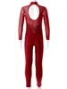 Stage Wear Filles Danse Unitard À Manches Longues Figure Patinage Sur Glace Combinaison Une Pièce Body Performance Corps Complet Gymnastique Justaucorps Dancewear