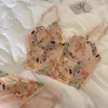 Sexy Set Lace Bra Floral Embroidery Lingerie and Panty Women Underwear Female Thin Cup Corset Push Up Suit 231211