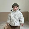 Down Coat Sydkorea 2023 Vinterkläder Baby Cotton Jacket Girl Plysch tjock blomma