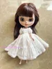 Аксессуары для кукол, специальная распродажа, одежда для кукол Dula, белое летнее платье с короткими рукавами, двойная юбка ob24, кукла Bjd 231208
