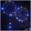 Party Decoration Led Balloons Night Light Up Toys Clear Balloon String Lights Flasher Transparent Bobo Balls Cca11729-A Drop Deliver Dhnre