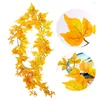 Decorative Flowers Home Decor Thanksgiving Wall Garland Garden Backdrop Hanging Vines Party For Autumn Doorway Artificial Leaves Fake Plants