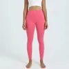 Lulu Designer Womens Align Leggings Top Lu Yoga膝の長さ女性ジムレギングハイウエストパンツエラスティックFIレディアウトドアスポーツLululemens Lemens 932