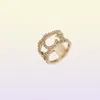 2022 Uitstekende kwaliteit bedelband ring hol ontwerp met sprankelende diamant in 18k verguld voor vrouwen bruiloft sieraden cadeau b3932356