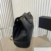 Bolso de mano de lujo para mujer, bolso con cadena de gran capacidad, cadena clásica de Metal dorado, mochila de un hombro de diseñador para exteriores, compras sencillas