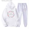 Männer Trainingsanzüge Blume Juses Drucken Hoodies Sweatshirts Warme männer Streetwear Solide Pullover Tops Hoodies Männer Neue Herbst Winter Mann Sweatshirt Q231211