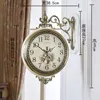 Zegary ścienne nordyckie zegar 3d duży lity drewniany metalowy metalowy dekoracje domu dekorowanie przedmiotów pokój Horloge prezent Sygm