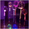 Decoração de festa LED Bobo Balão Transparente Night Light Balões Casamento Xmas Luzes Eter Decorações AAA226 Drop Delivery Home Ga Dhogz