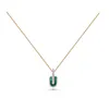 U Los Angeles solo Necklace Mini Malachite seashell rose gold platina Angeles Designer diamond White shell luxury fine jewelry pave signet wedding for couple