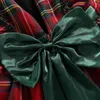 Girls Dresses Ma Baby 6M6Y Christmas Dress For Toddler Kid Child Red Plaid Bow Girl Xmas Party Princess Costumes 231211