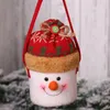 Geschenkpapier, Weihnachtspuppentaschen, Süßigkeitenbeutel, lose Seilgriffe, Weihnachten mit Kordelzug, Weihnachtsmann-/Schneemann-/Elchform