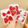 Hair Accessories Year Baby Girls Hairpins Princess Red Flower Bow Soft Plush Headwear Barrettes Kids Clips For Gifts