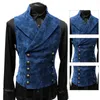 Gilet da uomo Gilet maschile chic traspirante doppio petto non facile da pilling Cardigan slim fit senza maniche