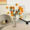 Decoratieve bloemen oranje pioen kunstmatige roos bruiloft thuis DIY decor hoge kwaliteit groot boeket schuim accessoires ambachtelijke witte nep bloem