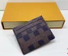 Money Clips Womens Mens 디자이너 패션 ZIPPENT POCKES LUXURY WALLET COINS CREDT CERD CASE BROWN MONOGRAMED PLAID CANVAS