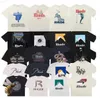 Heren T-shirts t Designer Shirt Zomer Heren Dames Rhude voor mannen Tops Letter Polo Borduren T-shirts Kleding Korte mouwen T-shirt Grote T-stukken Q424