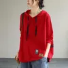Women's Hoodies Spring Autumn Basic Hooded Drawstring Oversize Tops Solid Color M-4xl Cotton Sweatshirts Casual Loose Streetwear Womens