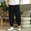Męskie spodnie czarne duże 2023 Męskie jogger harem spusty bawełniane harajuku styl swobodny męski dres stresowy 5xl