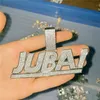 Nieuwe mode DIY aangepaste naam ketting goud vergulde bling ijs uit cz stenen letter hanger ketting met 3 mm 34 inch touwketen voor me238r