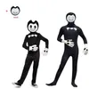 Barn halloween kostymer anime bendy the bläck maskiner cosplay pojkar flickor bodysuit wing tecknad fraktar karneval party kläder g0216k