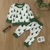 Clothing Sets Toddler Boys Girls Christmas Long Sleeve Cartoon Xmas Tree Prints T Shirt Pullover Dress Suspenders 12m Boy Clothes