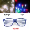 Lunettes de soleil 2023 Phoenix Premium Diffraction 3D Prism Raves Lunettes en plastique pour feux d'artifice Affichage Laser Montres Rainbow Grilles