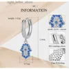 Stud Tongzhe Evil Eye Hamsa 925 Sterling Silver Hamsa droppörhängen för kvinnor Blue Eye Lucky Earring CZ Turkish Jewelry 2020 YQ231211