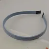 10PCS 10mm Denim blue Fabric Covered Metal Headbands Hem edges Plain bands for DIY jewelry Hair hoops232D