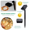 Lámpara LED Solar para exteriores, guirnalda de luces 100200 LED, guirnalda para fiesta de Navidad, jardín Solar, resistente al agua, 10m2491738