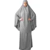 Etniska kläder eid 2 bit set lång khimar kjol muslim