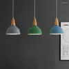 Pendant Lamps Nordic Macaron Chandelier Modern Creative Aluminum Lamp Bedroom Bedside Living Room Restaurant Lightings El Bar Fixture