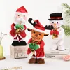 Christmas toy Christmas Electric Plush Toys Dancing 44x17cm Christmas Decoration Electric Blowing Saxophone Santa Twisting Gifts For Kids Elk 231208