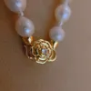 Chain Small silver single pearl necklace and bracelet with a sense of sophistication and refinement. Elegant HBB1 231208