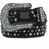 BB Simon Gürtel Luxurys Designer für Mann Frau Breite 3,8 cm Strass besetzte Punkrock-Schnalle Dame Bling Kristall Modegürtel Herren Diamant Leder Hot Girl Casual Gürtel